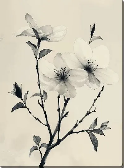 Картина маслом Магнолия №182