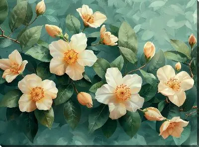 Картина маслом Магнолия №183