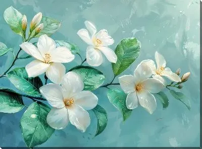 Картина маслом Магнолия №187