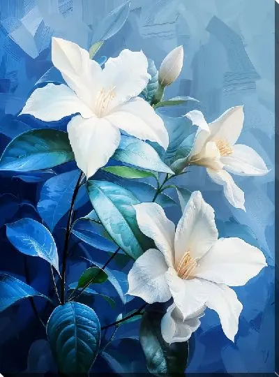 Картина маслом Магнолия №189