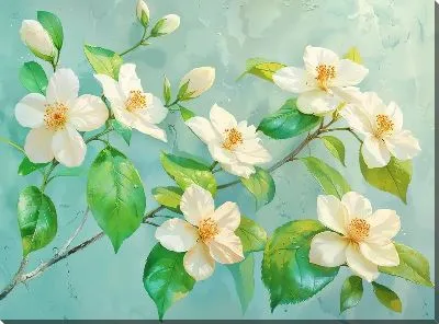 Картина маслом Магнолия №191