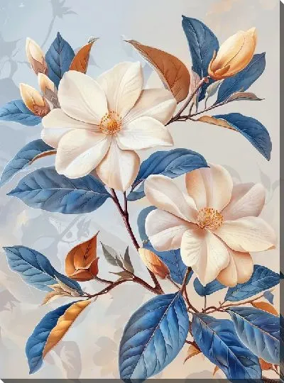 Картина маслом Магнолия №192