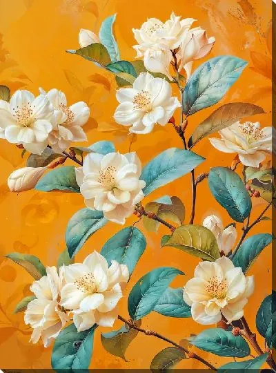 Картина маслом Магнолия №193