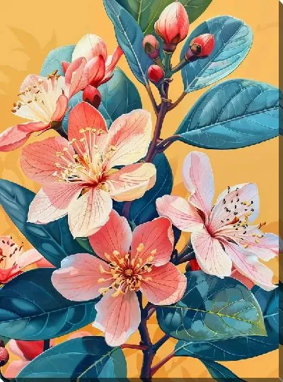 Картина маслом Магнолия №196