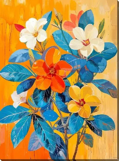 Картина маслом Магнолия №197