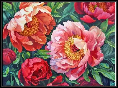 Картина Пионы №409