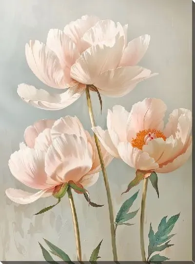 Картина маслом Пионы №417