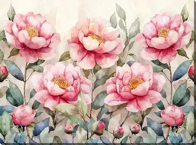 Картина маслом Пионы №419