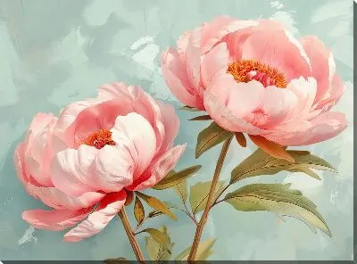 Картина маслом Пионы №421