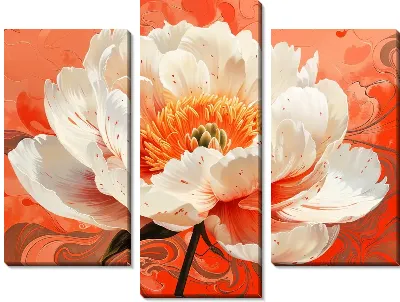 Модульная картина Пионы №423