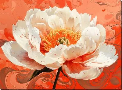 Картина маслом Пионы №423