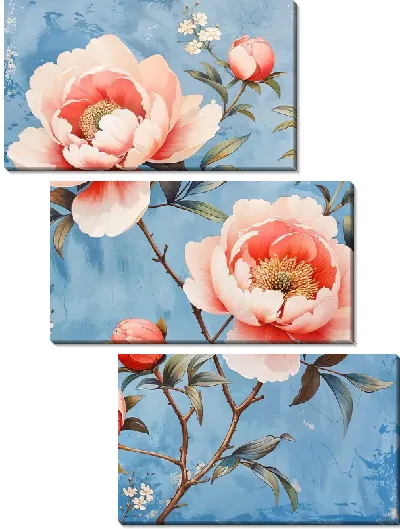Модульная картина Пионы №424