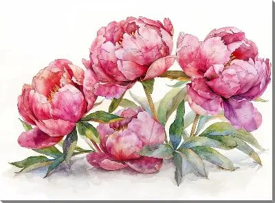 Картина маслом Пионы №431