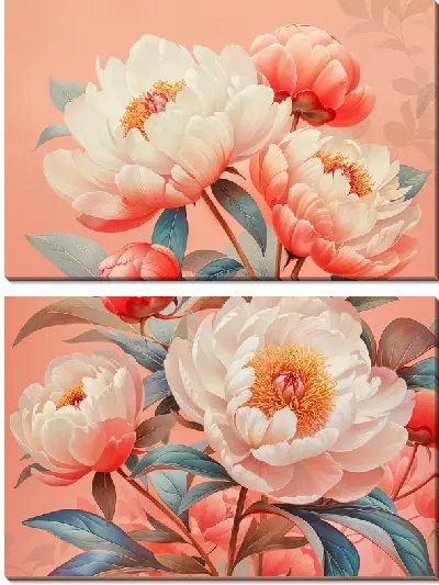 Модульная картина Пионы №439