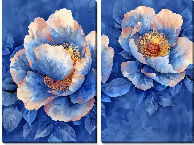 Модульная картина Пионы №444