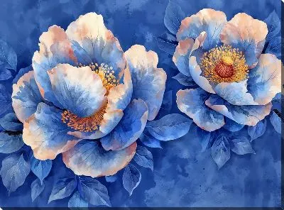 Картина маслом Пионы №444