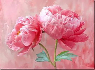 Картина маслом Пионы №446