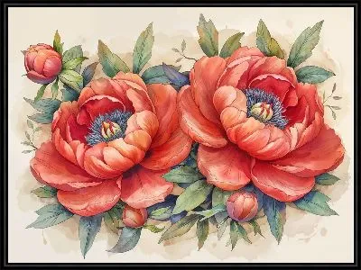 Картина Пионы №447