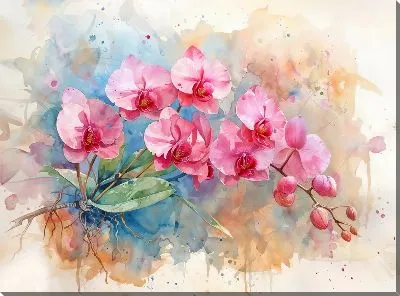 Картина маслом Орхидеи №100
