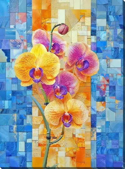 Картина маслом Орхидеи №102