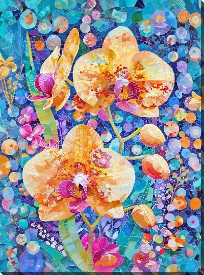 Картина маслом Орхидеи №104