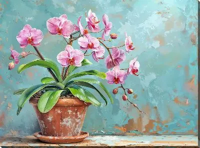 Картина маслом Орхидеи №105