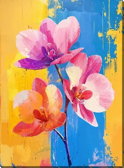 Картина маслом Орхидеи №106