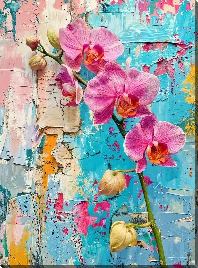 Картина маслом Орхидеи №111