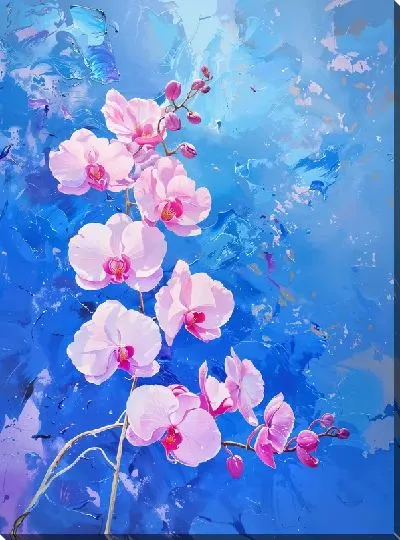 Картина маслом Орхидеи №114