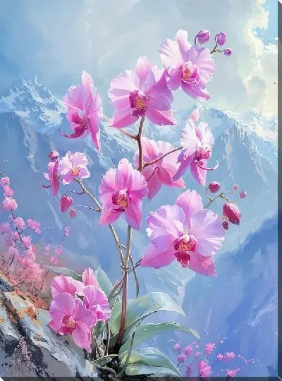 Картина маслом Орхидеи №119