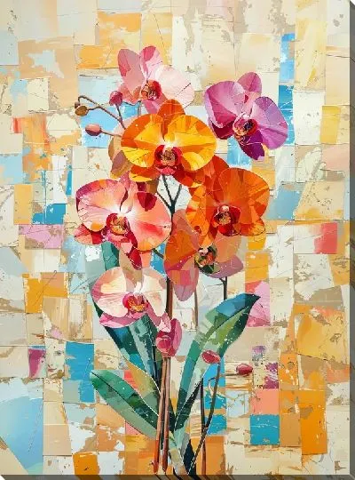 Картина маслом Орхидеи №124