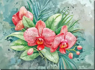 Картина маслом Орхидеи №128