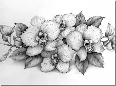 Картина маслом Орхидеи №130