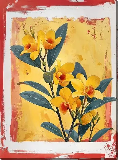 Картина маслом Орхидеи №133