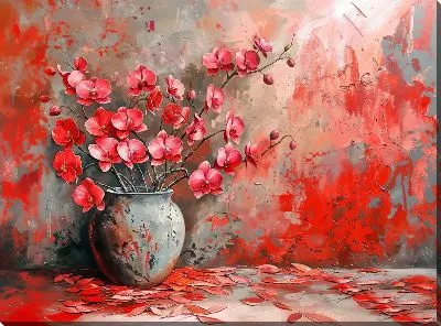 Картина маслом Орхидеи №136