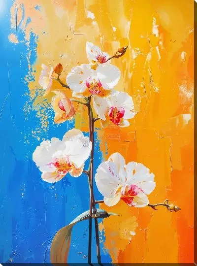 Картина маслом Орхидеи №137