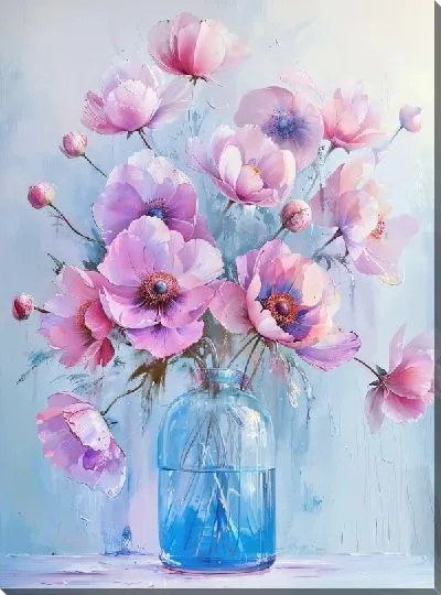 Картина маслом Цветочный букет в вазе №109