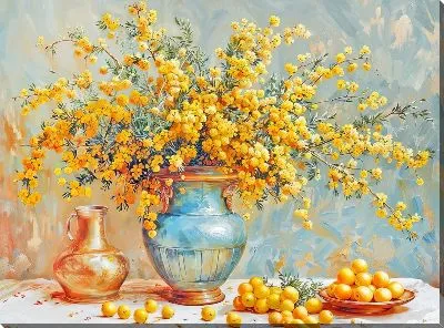 Картина маслом Цветочный букет в вазе №110