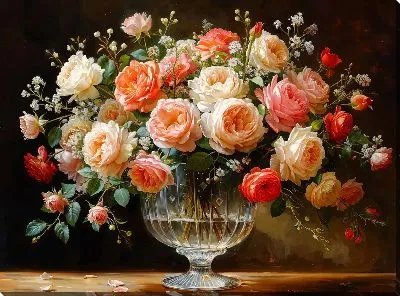 Цветочный букет в вазе №135