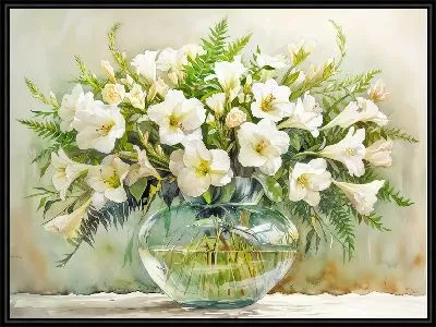 Букет цветов в вазе №400