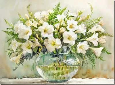 Букет цветов в вазе №400