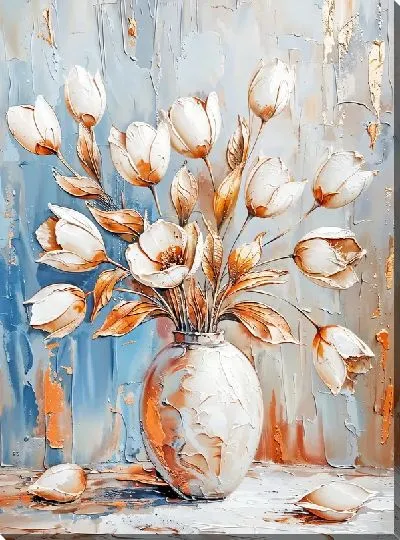 Картина маслом Букет цветов в вазе №403