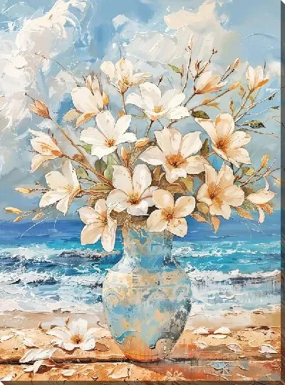 Картина маслом Букет цветов в вазе №408