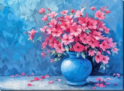 Картина маслом Букет цветов в вазе №409