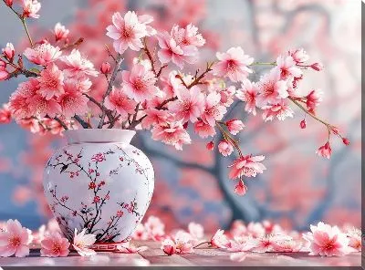 Картина маслом Букет цветов в вазе №410