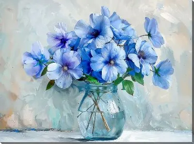 Картина маслом Букет цветов в вазе №417