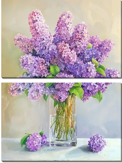 Модульная картина Букет цветов в вазе №436