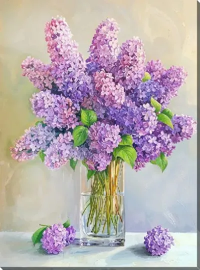 Картина маслом Букет цветов в вазе №436