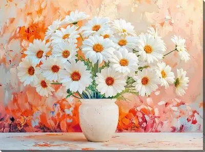 Картина маслом Букет цветов в вазе №445