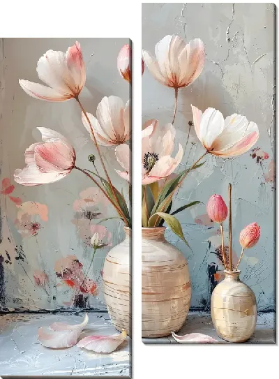 Модульная картина Букет цветов в вазе №446